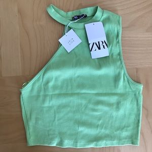 NWT Zara asymmetrical crop
